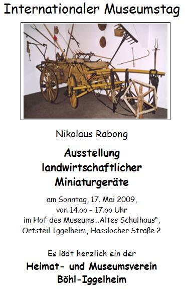 Landwirtschaftliche Miniaturgeräte