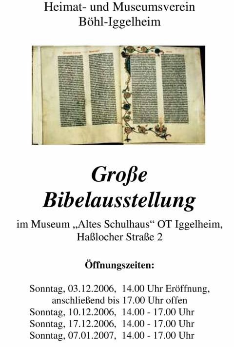 Große Bibelausstellung